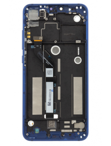 LCD-skärm + beröringsenhet + framsida för Xiaomi Mi8 Lite - Blå (servicepack)