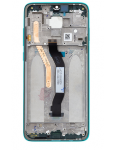 LCD-skärm + beröringsenhet + framsida för Xiaomi Redmi Note 8 Pro - Grön (Service Pack)