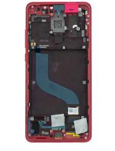 LCD-display + Touch Unit + Framsida för Xiaomi Mi9T - Röd (Service Pack)