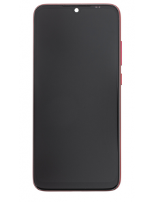 LCD-skärm + beröringsenhet + framsida för Xiaomi Redmi Note 7 - Röd (Servicepack)