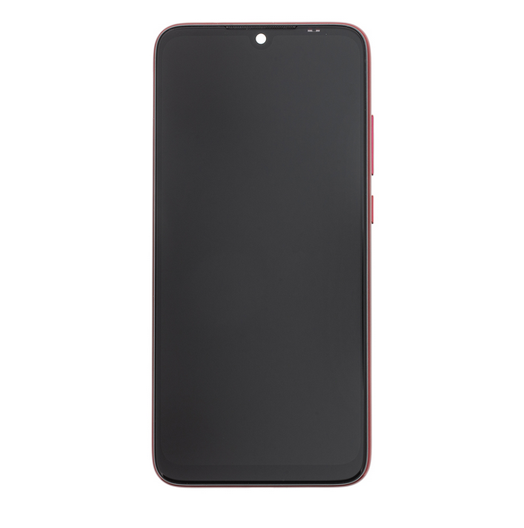 LCD-skärm + beröringsenhet + framsida för Xiaomi Redmi Note 7 - Röd (Servicepack)