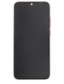 LCD-skärm + beröringsenhet + framsida för Xiaomi Redmi Note 7 - Röd (Servicepack)