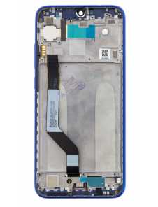 LCD-skärm + beröringsenhet + framsida för Xiaomi Redmi Note 7 - Blå (servicepack)