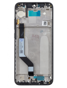 LCD-skärm + beröringsenhet + framsida för Xiaomi Redmi Note 7 - Svart (Service Pack)