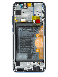 LCD-skärm + beröringsenhet + framsida Huawei Honor 20 Lite - Svart (Service Pack)