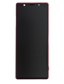 LCD-display + Touch Unit + Framsida Sony Xperia 5 - Röd (Service Pack)