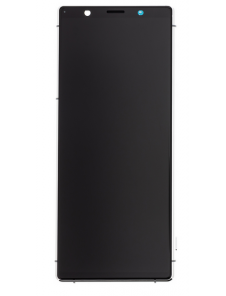 LCD-skärm + pekdon + främre skal Sony Xperia 5 - Grå (Service pack)