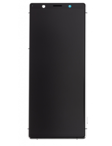 LCD-skärm + pekdon + främre skal Sony Xperia 5 - Grå (Service pack)