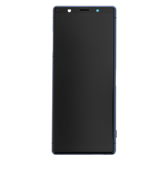 LCD-display + Touch Unit + Framsida Sony Xperia 5 - Blå (Service Pack)