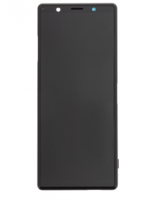 LCD-skärm + pekdon + främre skal Sony Xperia 5 - Svart (Service Pack)