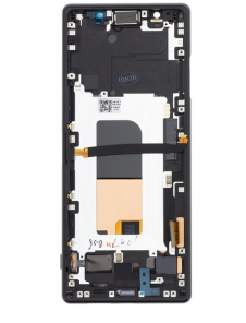 LCD-skärm + pekdon + främre skal Sony Xperia 5 - Svart (Service Pack)