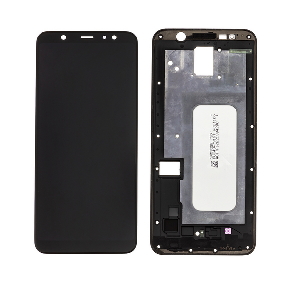 LCD-display + Touch Unit Samsung Galaxy A6 Plus 2018 - Svart (ny byteenhet)