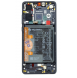 LCD-display + Touch Unit + Framsida + Battery Huawei P30 - Svart