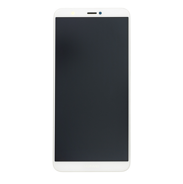 LCD-skärm + beröringsenhet + framsida Huawei P Smart - Vit (Service Pack)