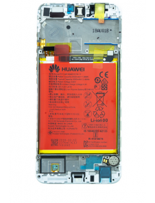 LCD-skärm + beröringsenhet + framsida Huawei P Smart - Vit (Service Pack)