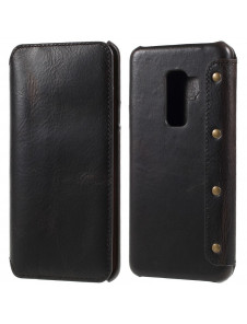 JollyFX Genuine Plånboksläderfodral till Samsung Galaxy S9 - Svart
