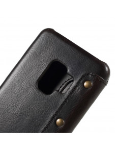 JollyFX Genuine Plånboksläderfodral till Samsung Galaxy S9 - Svart