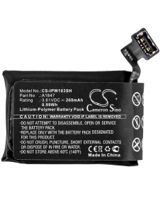 Batteri 260mAh Li-Pol för Apple Watch Series 3 38mm A1860 CS-IPW183SH