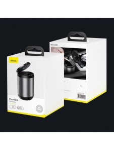 Baseus mini-bil askfat med LED-ljus - Light Grey (CRYHG01-0G)