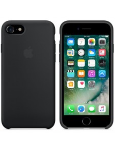 Apple MMW82ZM/A Silikon Skal till iPhone 7, iPhone 8 - Svart