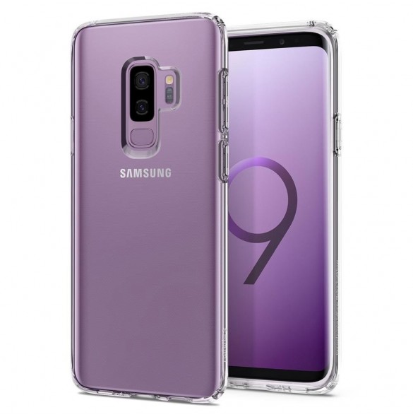 Spigen Liquid Glitter Crystal fallet täcker Samsung Galaxy S9 Plus G965 - Genomskinlig