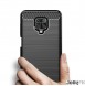 JollyFX Carbon Case Flexible Cover TPU Case for Xiaomi Redmi Note 9S - Svart