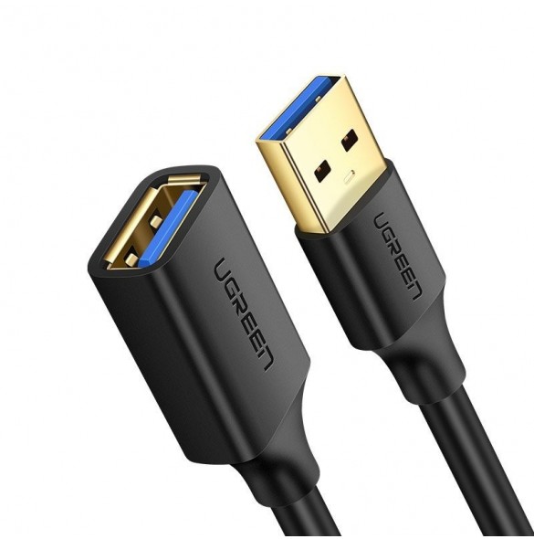 Ugreen USB 3.0 (hona) - USB 3.0 (hane) kabel förlängningssladd 1 m - Svart (10368) Ex-display