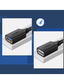 Ugreen USB 3.0 (hona) - USB 3.0 (hane) kabel förlängningssladd 1 m - Svart (10368) Ex-display