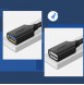 Ugreen USB 3.0 (hona) - USB 3.0 (hane) kabel förlängningssladd 1 m - Svart (10368) Ex-display