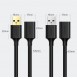 Ugreen USB 3.0 (hona) - USB 3.0 (hane) kabel förlängningssladd 1 m - Svart (10368) Ex-display