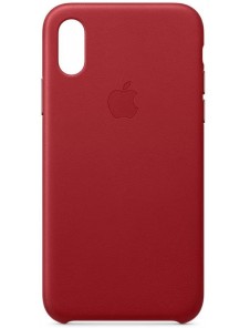 Apple MRWK2ZM/A Läder Skyddande till iPhone XS, iPhone X  - Röd
