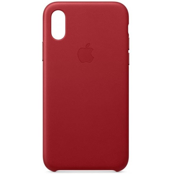 Apple MRWK2ZM/A Läder Skyddande till iPhone XS, iPhone X  - Röd