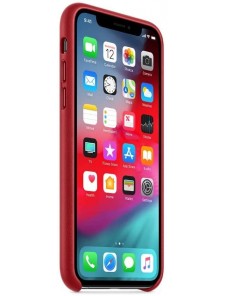 Apple MRWK2ZM/A Läder Skyddande till iPhone XS, iPhone X  - Röd