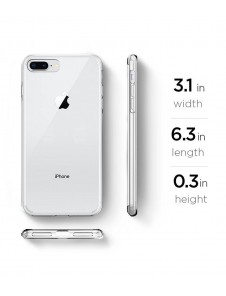 Spigen Liquid Crystal fallet täcker iPhone 8 Plus / 7 Plus - Genomskinlig