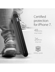 Spigen Slim Armor CS plånbok fodral iPhone 8 / iPhone 7 / iPhone SE 2020 - Svart
