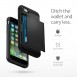 Spigen Slim Armor CS plånbok fodral iPhone 8 / iPhone 7 / iPhone SE 2020 - Svart