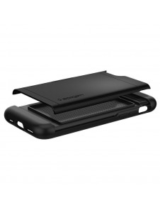 Spigen Slim Armor CS plånbok fodral iPhone 8 / iPhone 7 / iPhone SE 2020 - Svart