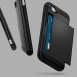 Spigen Slim Armor CS plånbok fodral iPhone 8 / iPhone 7 / iPhone SE 2020 - Svart