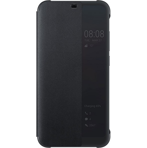 Huawei 51992478 S-View Case Vikbart Fodral Till Huawei Honor 10 - Svart