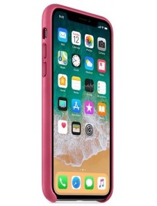 Original Apple MQTJ2ZM/A Läder Fodral Skal Case till iPhone X / iPhone XS - Rosa Fuchsia