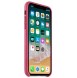 Original Apple MQTJ2ZM/A Läder Fodral Skal Case till iPhone X / iPhone XS - Rosa Fuchsia