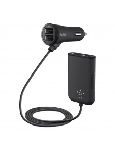 Belkin Road Rockstar 4 Port Car Charger 7.2A 1.8M - Svart