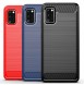 JollyFX Carbon Case Flexible Cover TPU Case for Samsung Galaxy A41 - Blå