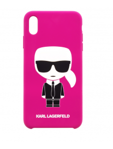 Karl Lagerfeld hårddisk Silikon Ikonisk KLHCI65SLFKFU iPhone XS Max - Fushia