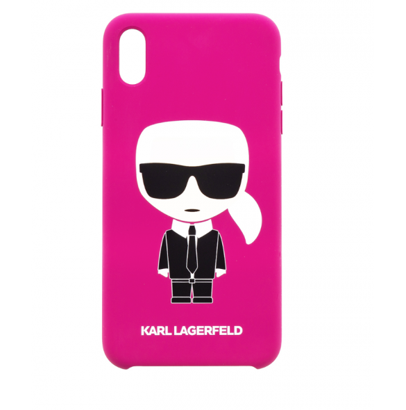 Karl Lagerfeld hårddisk Silikon Ikonisk KLHCI65SLFKFU iPhone XS Max - Fushia