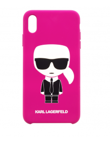 Karl Lagerfeld hårddisk Silikon Ikonisk KLHCI65SLFKFU iPhone XS Max - Fushia