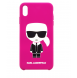 Karl Lagerfeld hårddisk Silikon Ikonisk KLHCI65SLFKFU iPhone XS Max - Fushia