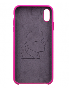 Karl Lagerfeld hårddisk Silikon Ikonisk KLHCI65SLFKFU iPhone XS Max - Fushia