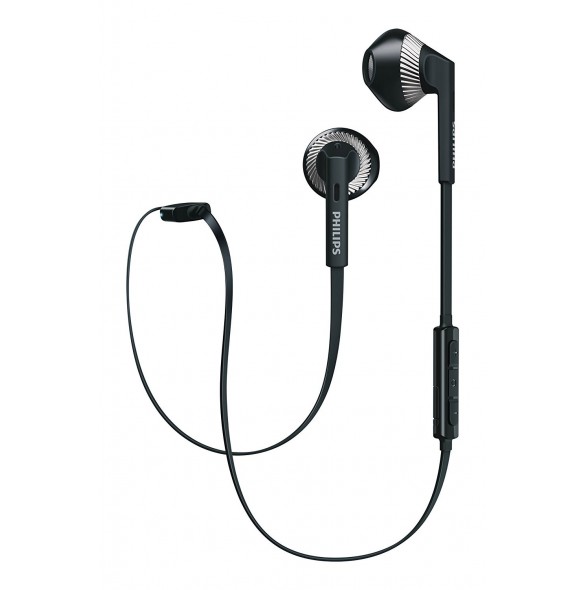 Philips SHB5250BK Wireless Stereo Bluetooth Headset with Microphone, Volume Control, Light, Rich Bass, ideal for Sports - Svart
