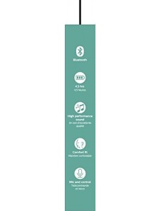 Philips SHB5250BK Wireless Stereo Bluetooth Headset with Microphone, Volume Control, Light, Rich Bass, ideal for Sports - Svart